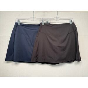 Old Navy Powersoft Extra High Rise Skort, Size M, Black & Navy, Lot of 2